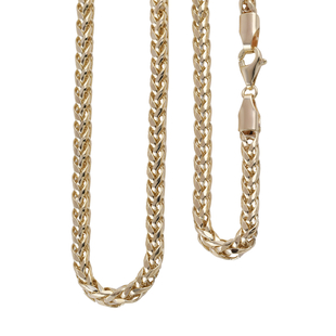 9K Yellow Gold Spiga Necklace (Size - 24) Wth Lobster Clasp, Gold Wt. 14.29 Gms