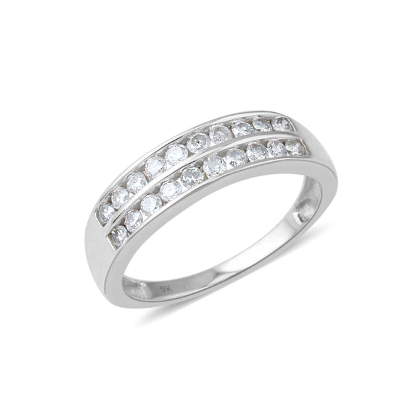 9K White Gold SGL Certified Diamond (Rnd) (I3/G-H) Ring 0.500 Ct.