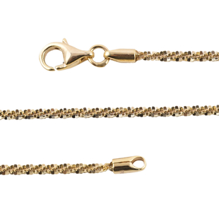 Hatton Garden Close Out Deal-9K Yellow Gold Sparkle Necklace (Size 20) with Lobster Clasp, Gold wt 3