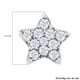 9K White Gold SGL Certified Diamond (I3/G-H) Star Stud Earrings With Push Back 0.33 Ct.