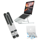 Adjustable Foldable Laptop Holder Size:26x6x2.5cm - White & Grey