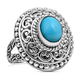 Royal Bali Collection - Arizona Sleeping Beauty Turquoise Ring in Sterling Silver 2.35 Ct, Silver Wt
