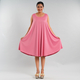 Women Sleeveless Umbrella Dress with Pocket (One Size) - Pink