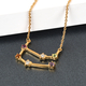 Diamond and Multi Gemstones Necklace (Size - 18 with 2 inch Extender ) in 14K Gold Overlay Sterling Silver
