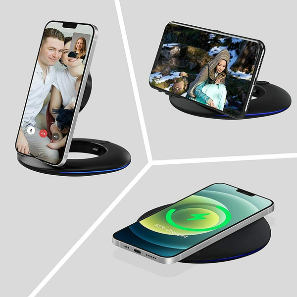 New Arrival- Wireless Fast Charger with Angle Adjustment and Foldable Design