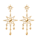 LucyQ Constellation Collection - 18K Vermeil Yellow Gold Overlay Sterling Silver Earrings (With Push
