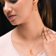 2 Piece Set - Citrine Pendant and Detachable Hoop Earrings with Clasp in 14K Gold Overlay Sterling Silver 13.00 Ct.
