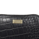 ASSOTS LONDON Mandy 100% Genuine Leather Croc Embossed Crossbody Bag with Shoulder Strap (Size 22x18x6 Cm) - Black