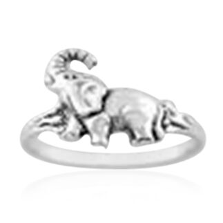 Thai Sterling Silver Elephant Ring, Silver wt 3.46 Gms.