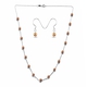 Lustro Stella 2 Piece Set - Bright Gold Pearl Crystal Necklace (Size 18) and Hook Earrings in Sterli