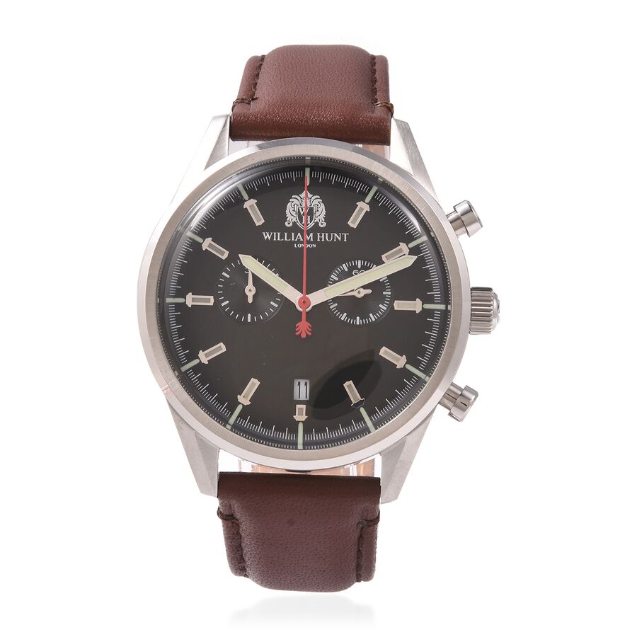 WILLIAM HUNT Swiss Movement Water Resistance Watch in Stainless Steel