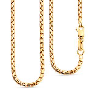 JCK Vegas Collection 9K Yellow Gold Venetian Box Chain (Size 20) With Lobster Clasp, Gold wt. 3.40 G