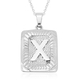 Initial X Pendant with Chain (Size 22) in Stainless Steel