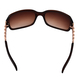 Full-Rim Sunglasses with Polycarbonate Frame Lens - Brown & Gold