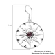 Sajen Silver Natures Joy Collection - Natural Ruby Enamelled Earrings (With Fish Hook) in Platinum Overlay Sterling Silver 1.45 Ct, Silver Wt. 8.68 Gms