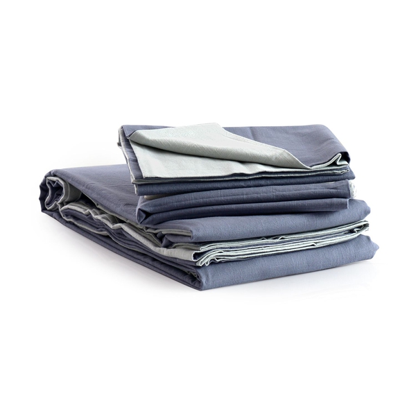 100% Cotton Blue Colour Duvet Cover (Size 200x200 Cm) and 2 Pillow Case (Size 75x50 Cm)