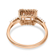 Tuscon Close Out Deal - 9K Rose Gold Premium Morganite and Diamond Ring 2.00 Ct.