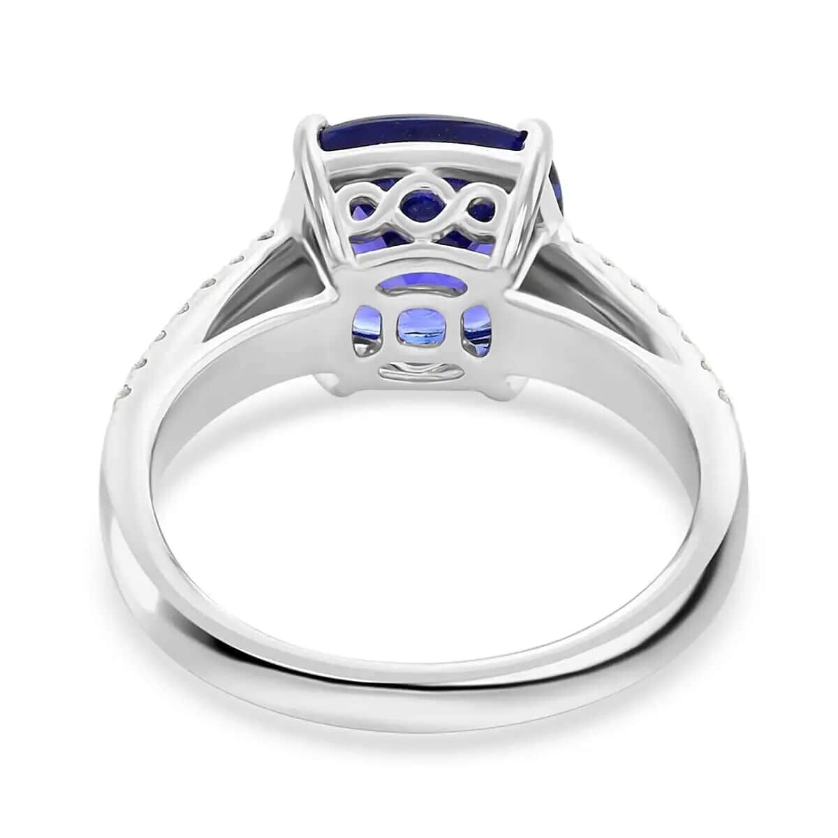 950 Platinum  AAAA  Tanzanite   White Diamond  VS Ring 3.24 ct,  Platinum Wt. 6.01 Gms  3.240  Ct.