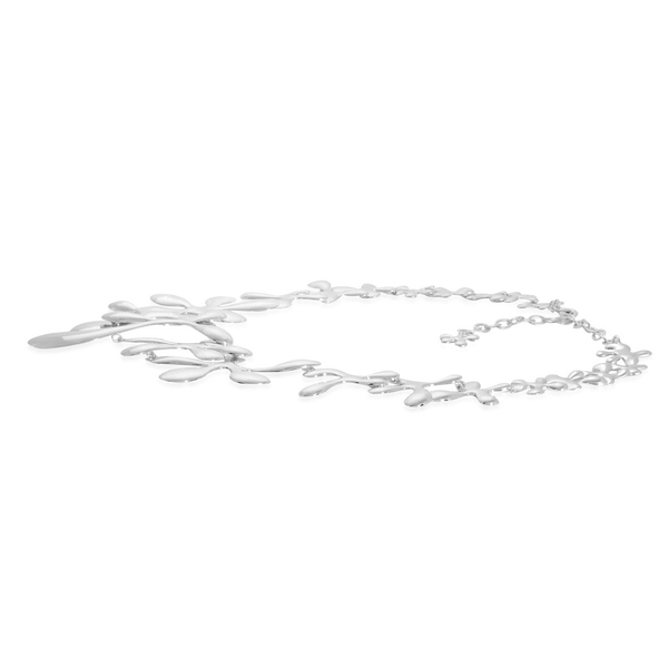 LucyQ Splat Necklace (Size 20 with Extender) in Rhodium Plated Sterling Silver 80.67 Gms.