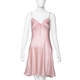 100% Mulberry Silk Chemise with Lace in Powder Pink Colour - Size L