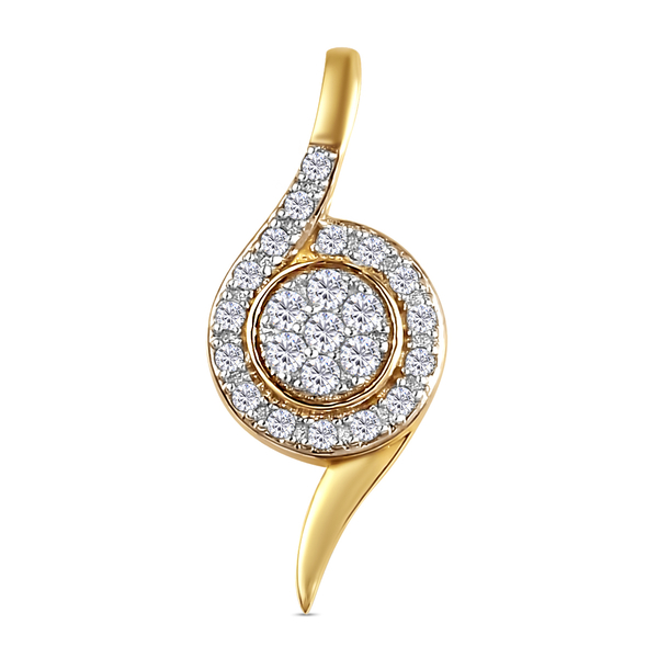 RACHEL GALLEY Embrace Collection - 9K Yellow Gold SGL Certified Diamond (I1/G-H) Pendant 0.20 Ct.