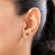 RHAPSODY 950 Platinum Grandidierite Stud Earrings