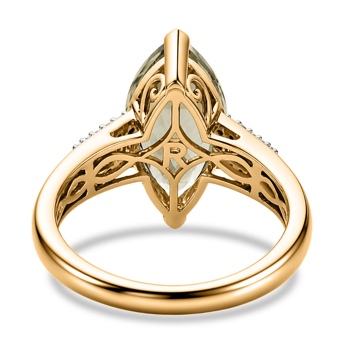Rhapsody 18K Yellow Gold AAAA Natural Turkizite (5.15ct), Natural White Diamond (0.20 ct E-F-VS) Gold Wt.4.92 Gms Total Ct 5.35 Ct.