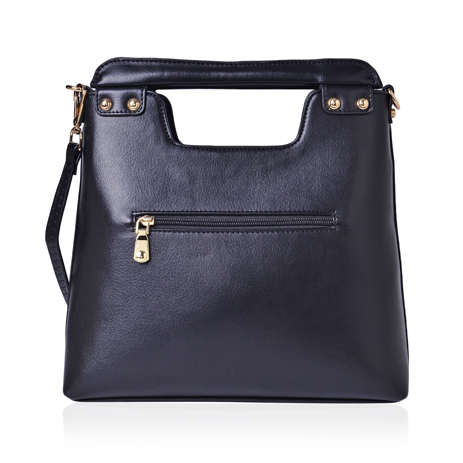 MILANO COLLECTION Perlita Floral Pattern Tote Bag with External Zipper Pocket and Adjustable, Removable Shoulder Strap (Size 30x24x11 Cm)