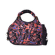 Hand-made Full Floral Embroidery Pattern Tote Bag (35x9x25cm) with Handle and Shoulder Strap - Black