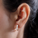 Moissanite Hoop Earrings in 14K Gold Overlay Sterling Silver