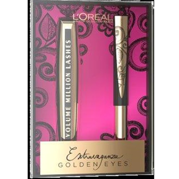(Option 2) Loreal Beauty Products.  Volume Million Lashes mascara Black and Superliner Gold