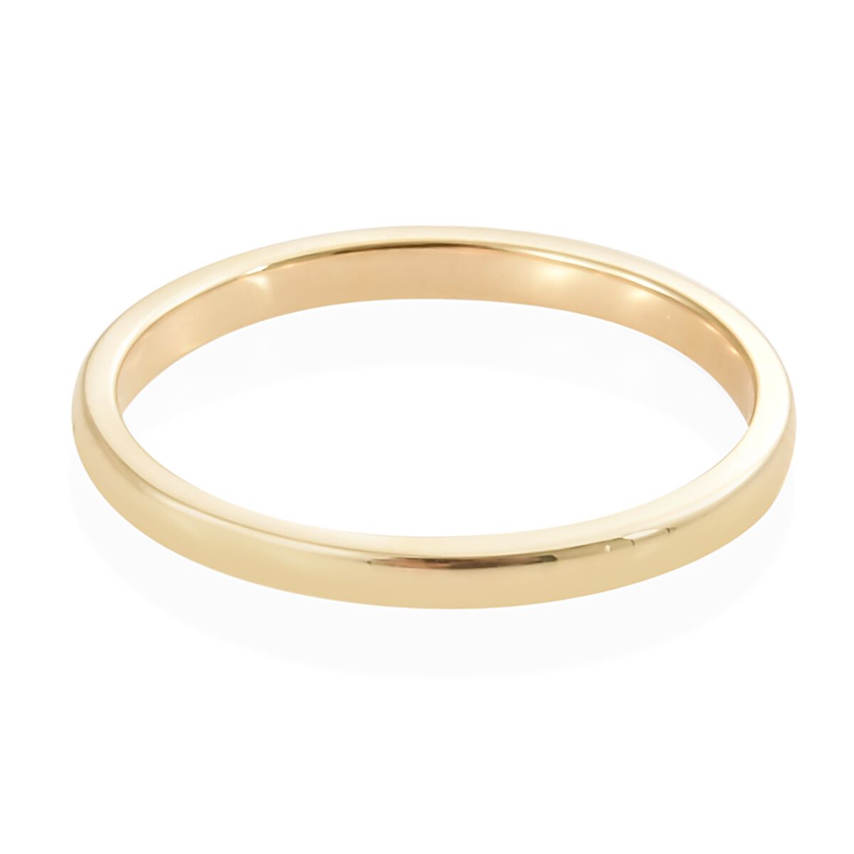 18K Yellow Gold 2mm Plain Wedding Band Ring, Gold Wt. 1.97 gms