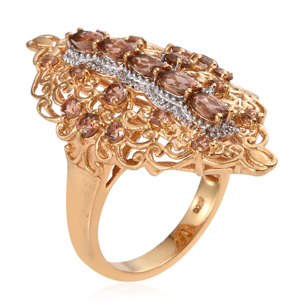 Jenipapo Andalusite (Ovl) Ring in 14K Gold Overlay Sterling Silver 2.250 Ct.
