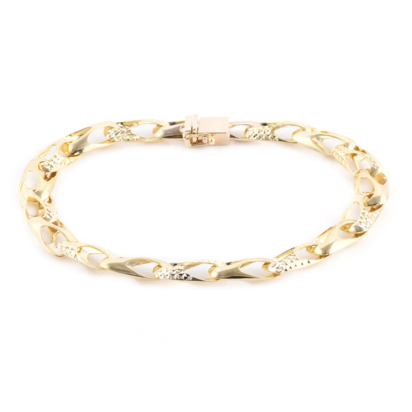 One Time Deal-9K Yellow Gold  Bracelet (Size - 7),  Gold Wt. 9.38 Gms