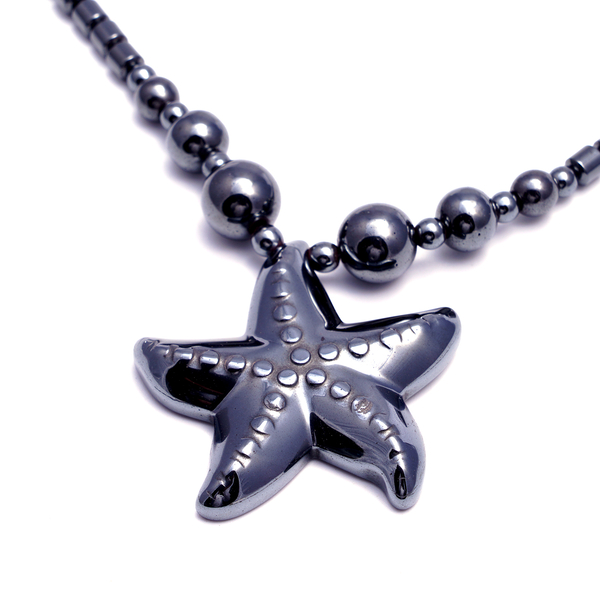 Hematite Starfish Beads Necklace (Size - 20) 264.00 Ct