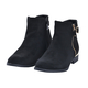 Ankle Boots with Side Zipper - Black