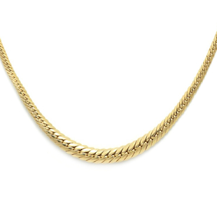 Maestro Collection- 9K Yellow Gold Curb Necklace (Size - 20).Gold WT 4.20 Grams