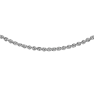 950 Platinum Rope Necklace with Spring Ring Clasp (Size 18), Platinum wt. 4.90 Gms
