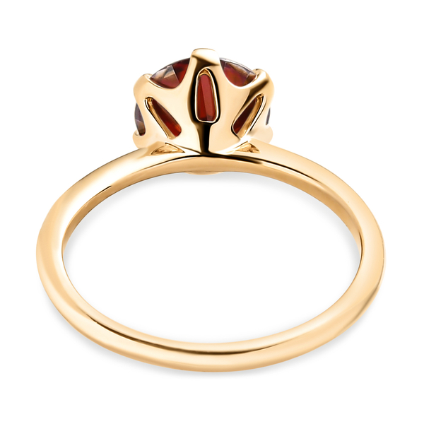 9K Yellow Gold Red Moissanite Solitaire Ring 1.72 Ct.