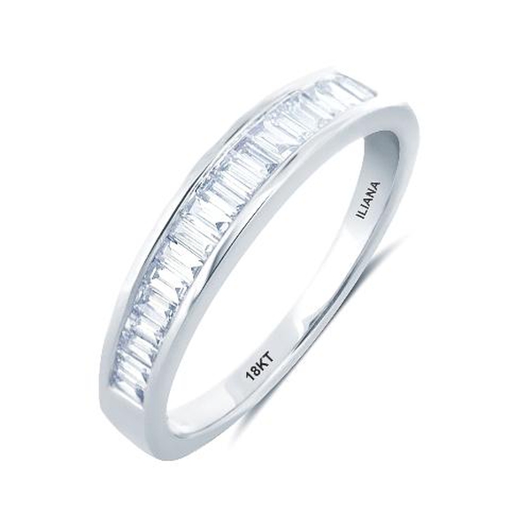ILIANA 18K White Gold SGL Certified Diamond (Bgt) (SI / F-G) Ring 0.500 Ct.