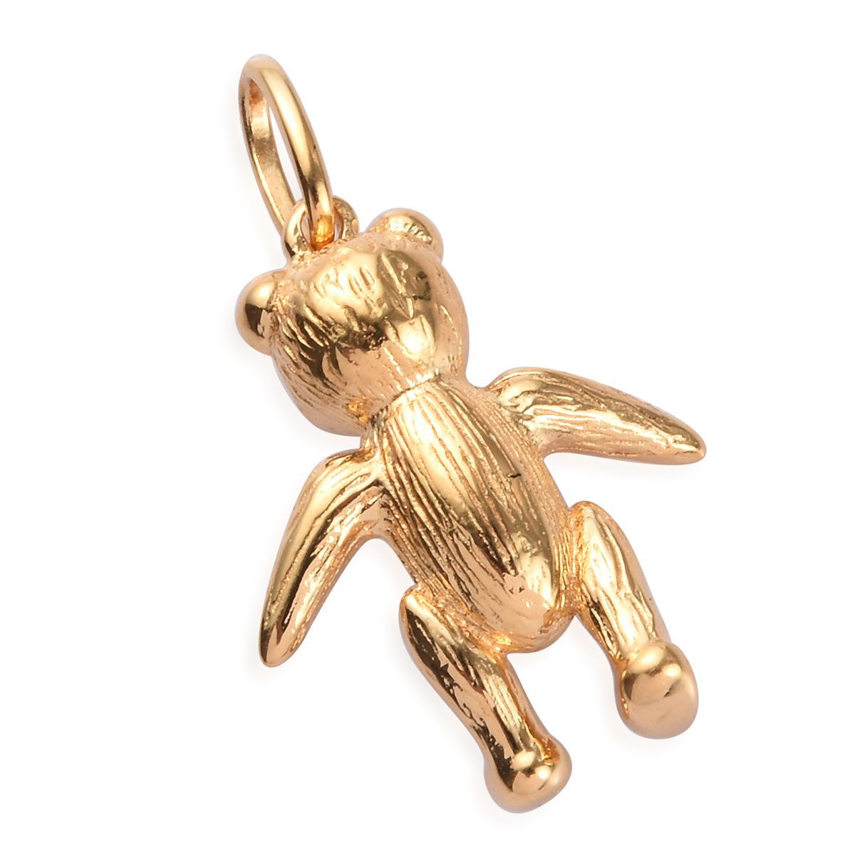 Teddy Bear Silver Charm Pendant in Gold Overlay, Silver wt 4.80 Gms.