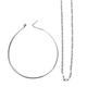Set of 2 -  Necklace Pure White Stainless Steel