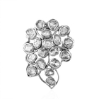 Artisan Crafted Polki Diamond Brooch or Pendant in Sterling Silver 1.00 Ct, Silver wt. 5.50 Gms