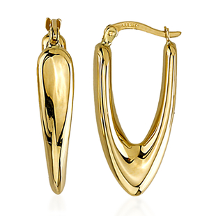 One Time Close Out - 9K Yellow Gold Creole Hoop Earrings