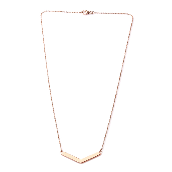 Rose Gold Overlay Sterling Silver Necklace (Size 20), Silver wt 6.06 Gms