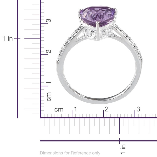 Amethyst (Trl) Solitaire Ring in Sterling Silver 2.750 Ct.