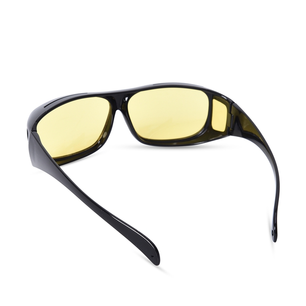 2-in-1 HD Visor Day and Night-Vision Glasses - Grey, Yellow and Black