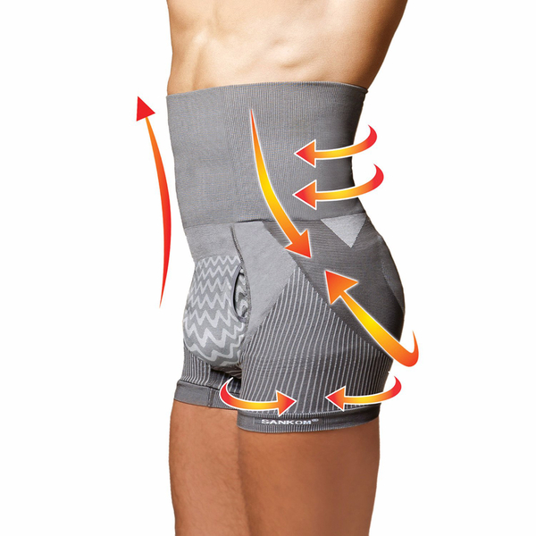 SANKOM Patent Body Back-Brace Men Bamboo Fibre Shorts (Size XL-XXL) Grey Colour