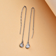 Simulated Diamond Earrings (With Pin Post) in Silver Tone