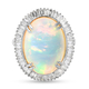 RHAPSODY 950 Platinum AAAA Ethiopian Welo Opal and Diamond (VS/E-F) Ring 10.28 Ct, Platinum wt. 9.72